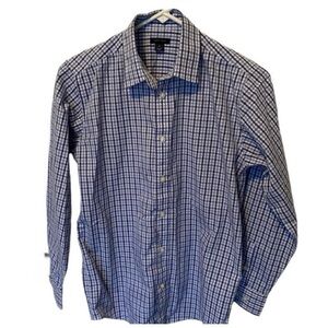 Tommy Hilfiger Blue Plaid Casual Button Down Shirt size 16